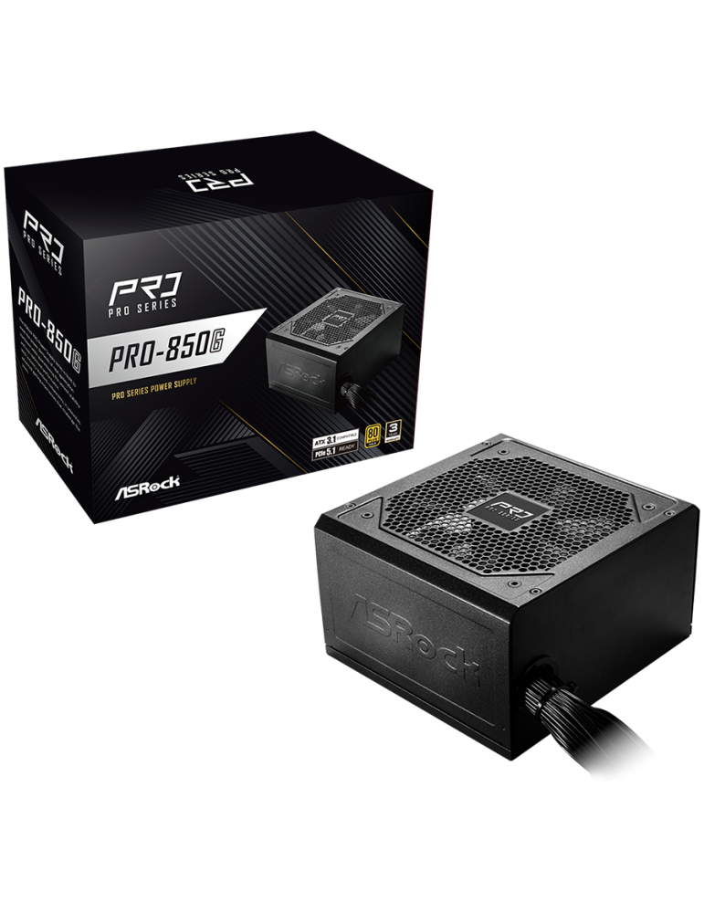 Захранване ASROCK PRO-850G, 850W, 80 Plus Gold, Non Modular - 1