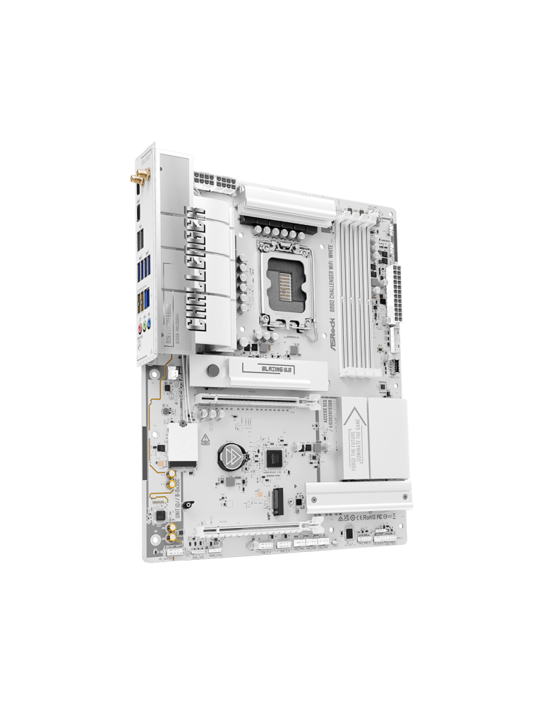 Дънна платка ASRock B860 Challenger White WIFI, LGA 1851, Intel B860, DDR5 до 256GB, PCIe 5.0, Wi-Fi 7 - 4711581494183 - 3