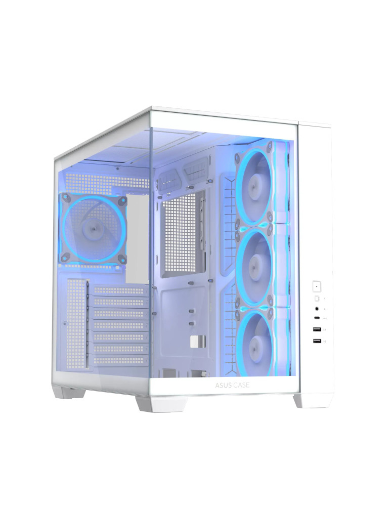 Кутия за компютър ASUS A32 PLUS, Mid Tower, Tempered Glass, 4x120mm ARGB вентилатора, ATX/Micro ATX/Mini ITX - 90DC00S3-B19000 - 1