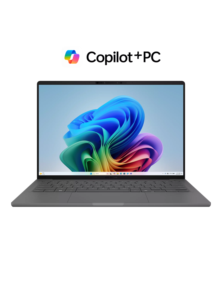 Лаптоп ASUS Zenbook A14 UX3407QA-QD306W, 14" OLED 1920x1200, Snapdragon X X1 26 100, 32GB LPDDR5X, 1TB SSD, Win 11 Home - 90NB1502-M00UZ0 - 1