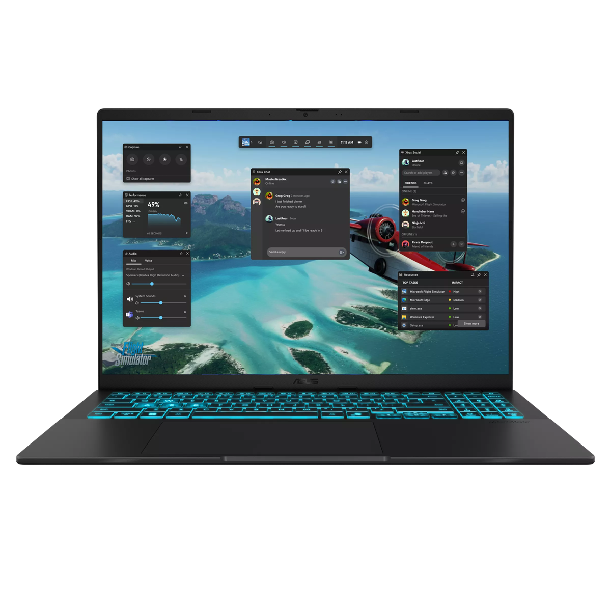 Лаптоп ASUS V16, 16" IPS 1920x1200 144Hz, Intel Core 5 210H, RTX 4050 6GB, 16GB DDR5, 512GB SSD, без ОС - 90NB15Q1-M00RX0 - 1