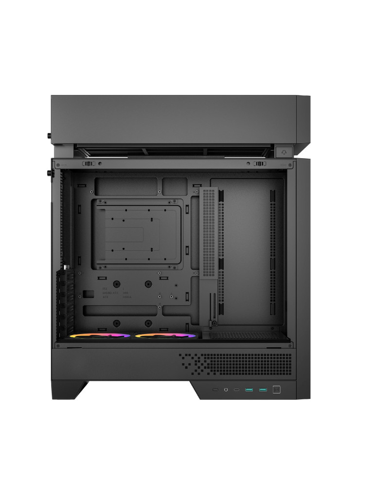 Кутия за компютър DeepCool CL660, ATX Middle Tower, Split-Chamber, 2x120mm ARGB, Tempered Glass - R-CL660-BKNNA0-G-1 - 4