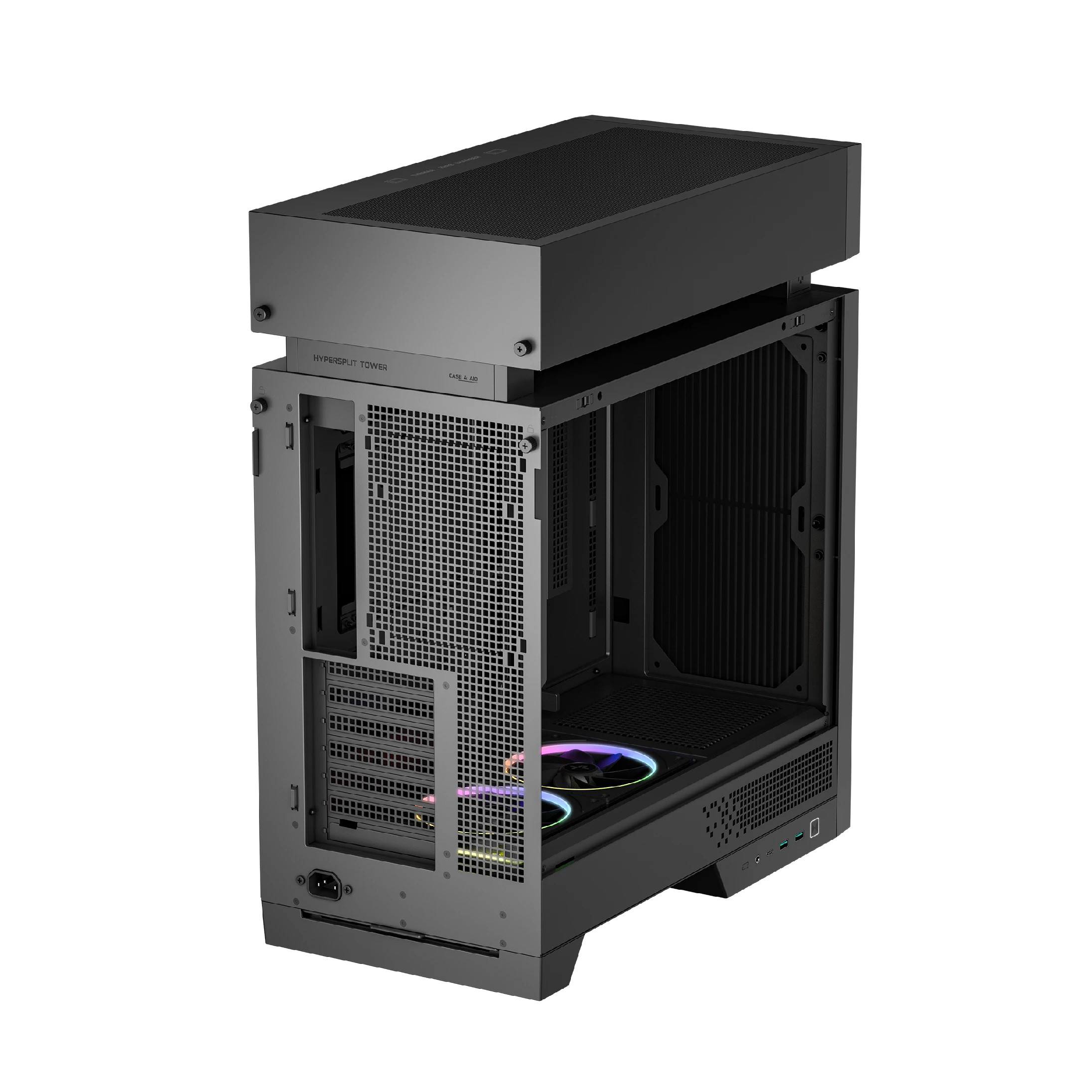 Кутия за компютър DeepCool CL660, ATX Middle Tower, Split-Chamber, 2x120mm ARGB, Tempered Glass - R-CL660-BKNNA0-G-1 - 6