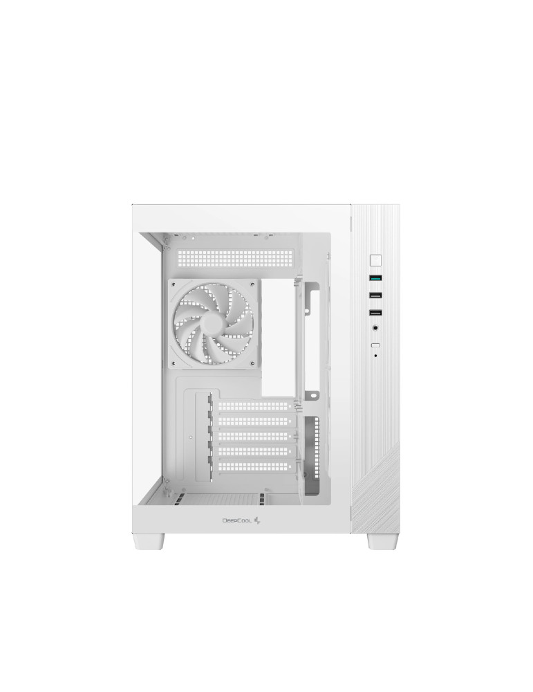 Кутия за компютър DeepCool CG330 3F WH, Mini Tower mATX, Tempered Glass, 3x120mm ARGB Вентилатори, Водно охлаждане до 360mm - R-CG330-WHNGM3-G - 3