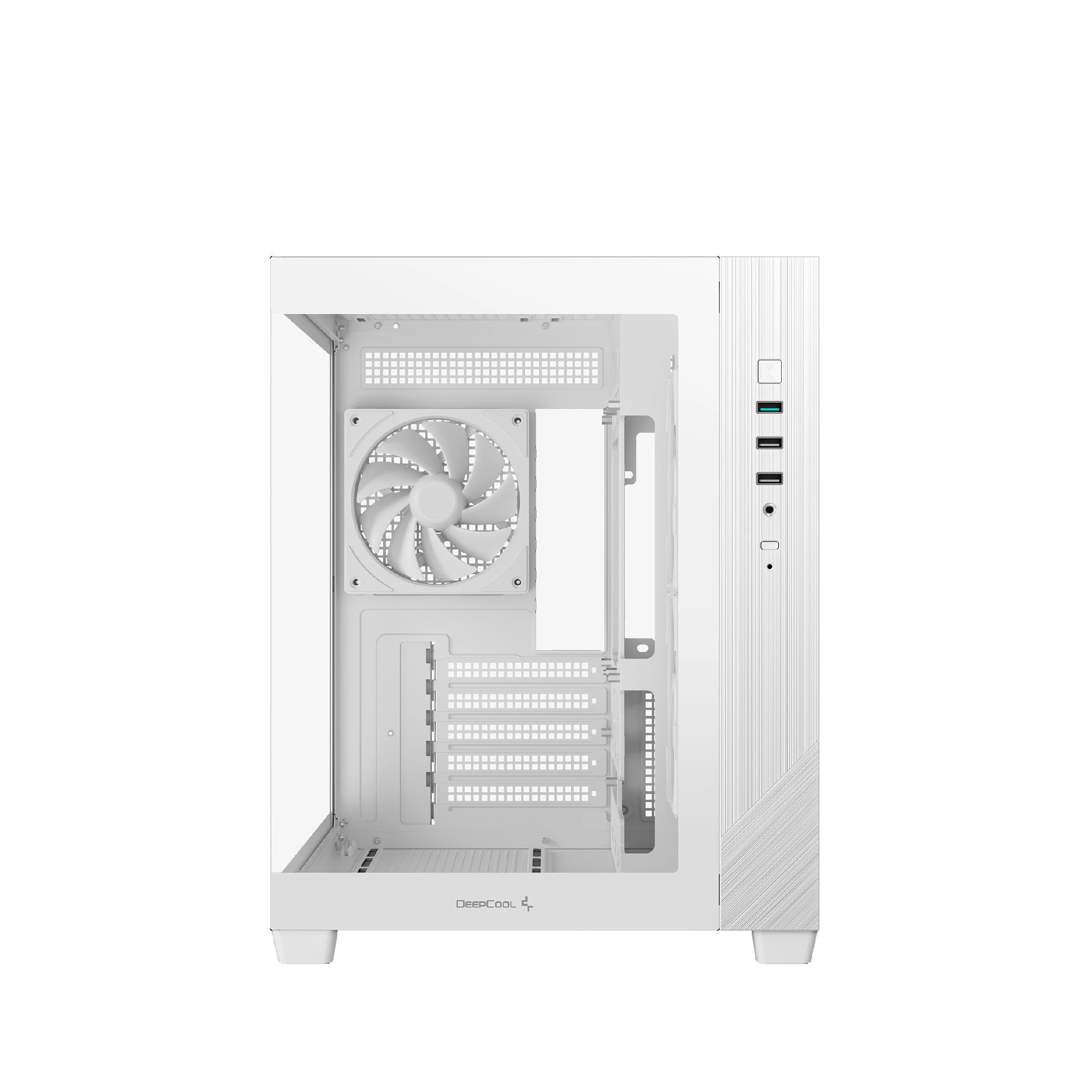 Кутия за компютър DeepCool CG330 3F WH, Mini Tower mATX, Tempered Glass, 3x120mm ARGB Вентилатори, Водно охлаждане до 360mm - R-CG330-WHNGM3-G - 3
