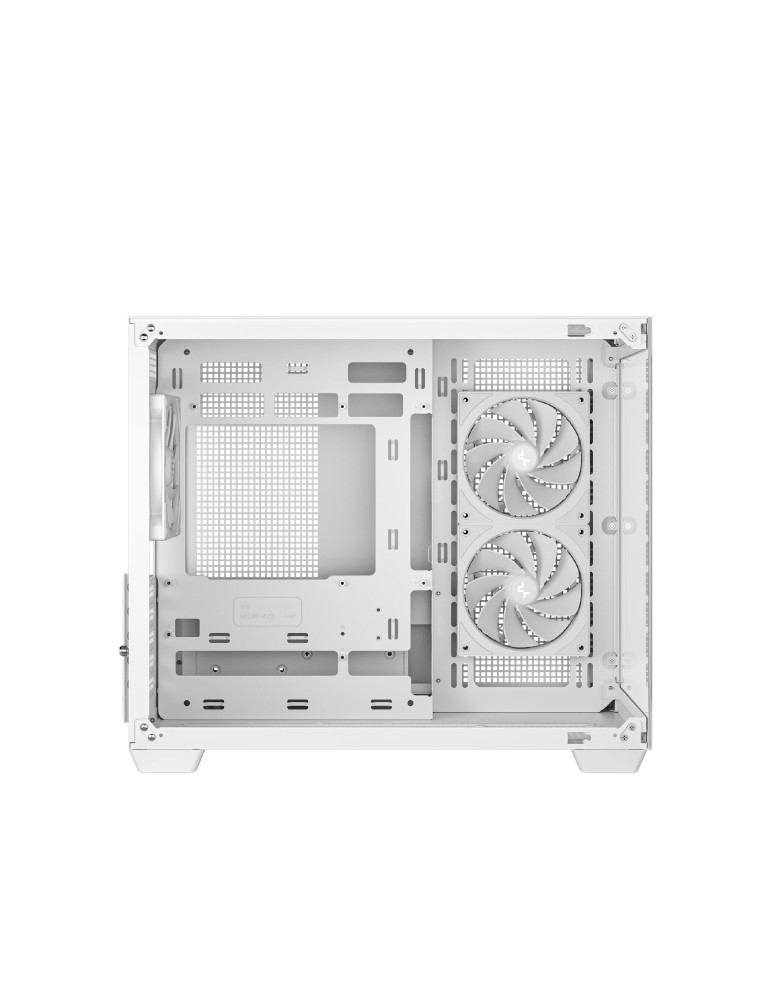 Кутия за компютър DeepCool CG330 3F WH, Mini Tower mATX, Tempered Glass, 3x120mm ARGB Вентилатори, Водно охлаждане до 360mm - R-CG330-WHNGM3-G - 4