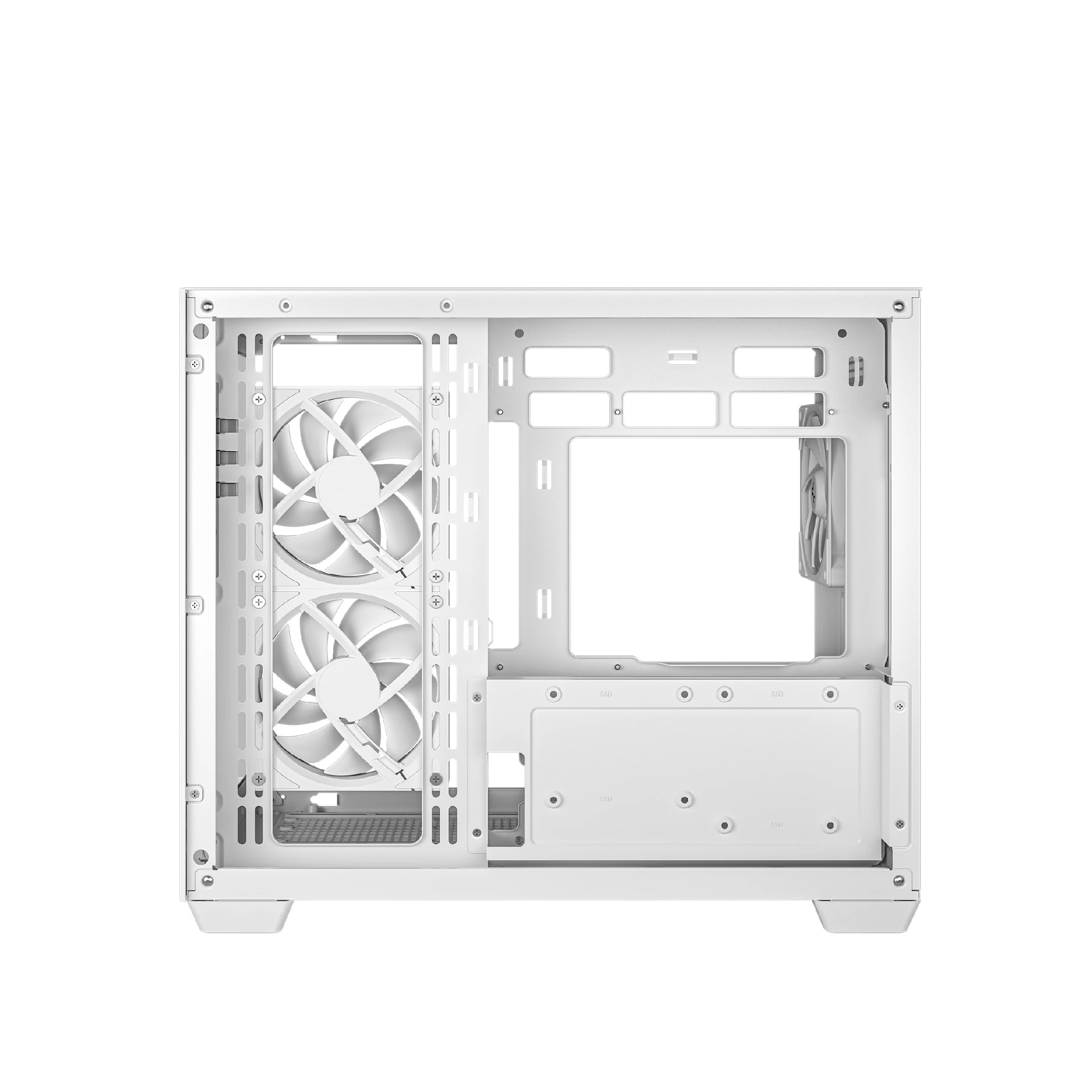 Кутия за компютър DeepCool CG330 3F WH, Mini Tower mATX, Tempered Glass, 3x120mm ARGB Вентилатори, Водно охлаждане до 360mm - R-CG330-WHNGM3-G - 5