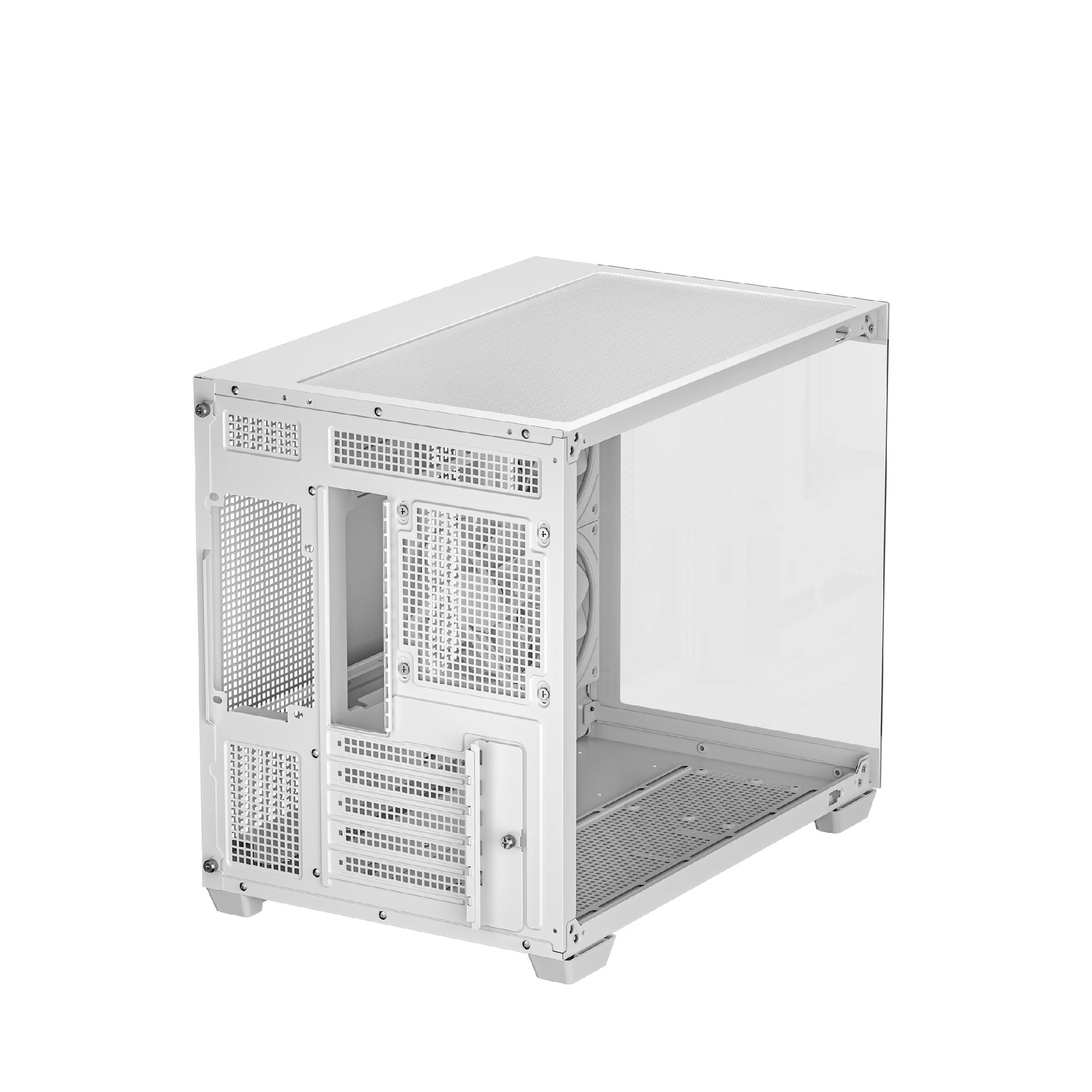 Кутия за компютър DeepCool CG330 3F WH, Mini Tower mATX, Tempered Glass, 3x120mm ARGB Вентилатори, Водно охлаждане до 360mm - R-CG330-WHNGM3-G - 6