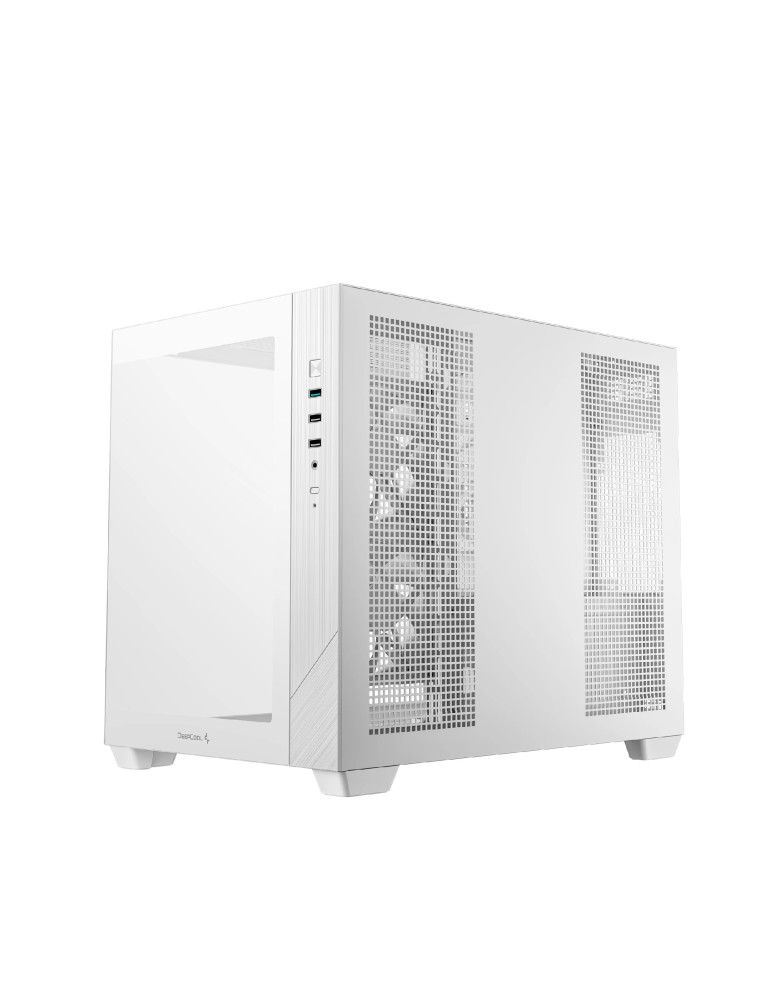 Кутия за компютър DeepCool CG330 3F WH, Mini Tower mATX, Tempered Glass, 3x120mm ARGB Вентилатори, Водно охлаждане до 360mm - R-CG330-WHNGM3-G - 8