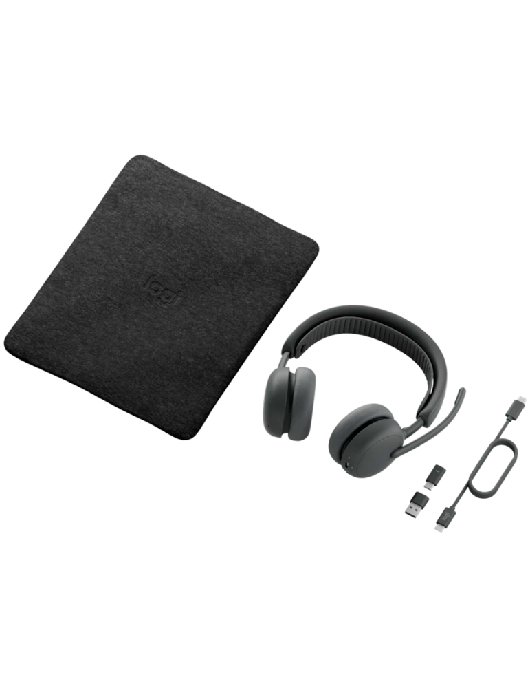 Професионални Bluetooth слушалки Logitech Zone Wireless 2, Bluetooth 5.3, 40mm динамични, 48ч батерия, шумопотискане, Graphite - 981-001493 - 6