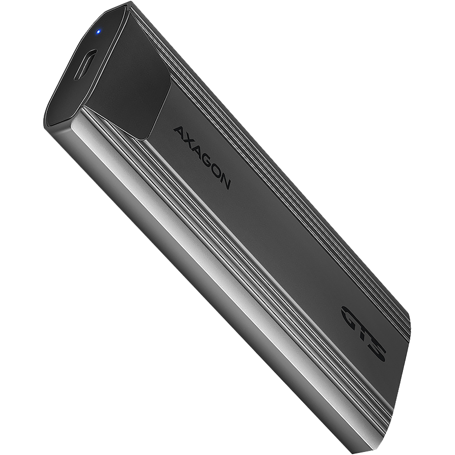 Външен диск AXAGON EEM2-GTS2, M.2 NVMe/SATA SSD, USB-C 3.2 Gen 2 10Gbps, алуминиева кутия - EEM2-GTS2 - 1