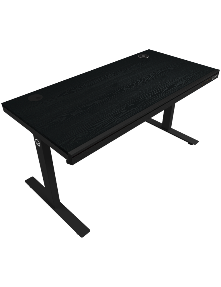 Геймърско бюро LORGAR Pro 80, 116.5cm, Двойни електрически мотори, LCD дисплей, Безжично зареждане Qi, RGB подсветка, 3 EU контакта, Черен - LRG-DP80W - 3