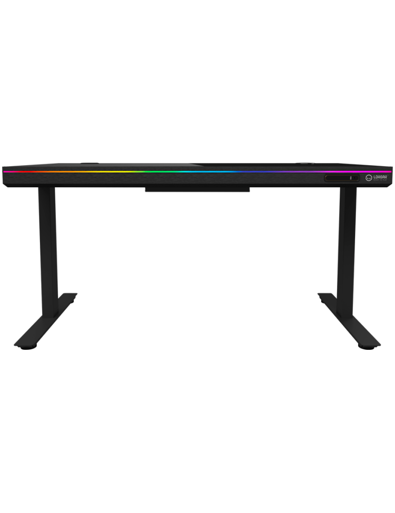 Геймърско бюро LORGAR Pro 80, 116см, двигателен регулируем за височина, RGB подсветка, безжично зареждане, 80кг натоварване - LRG-DP80G - 3