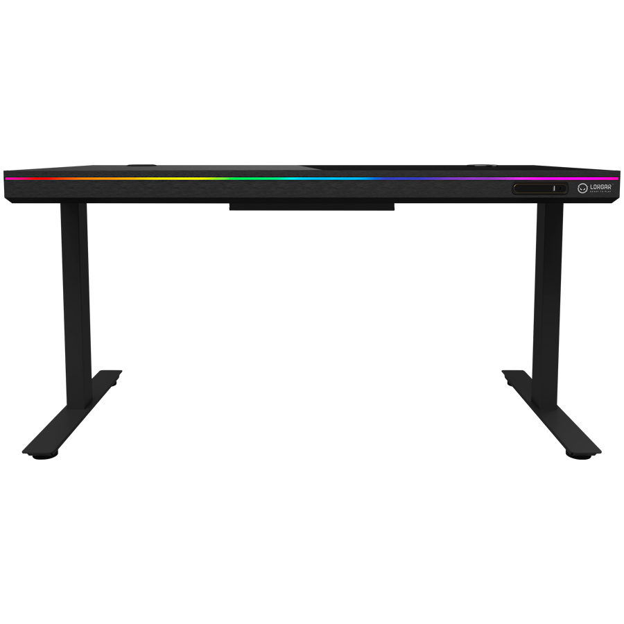 Геймърско бюро LORGAR Pro 80, 116см, двигателен регулируем за височина, RGB подсветка, безжично зареждане, 80кг натоварване - LRG-DP80G - 3