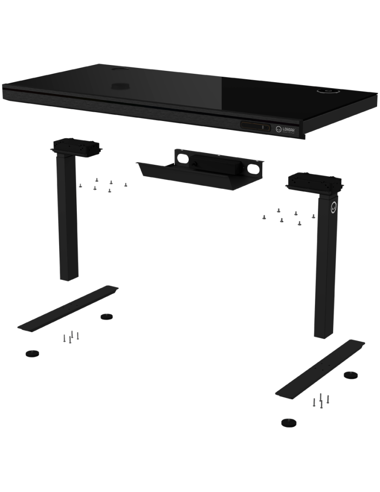Геймърско бюро LORGAR Pro 80, 116см, двигателен регулируем за височина, RGB подсветка, безжично зареждане, 80кг натоварване - LRG-DP80G - 9