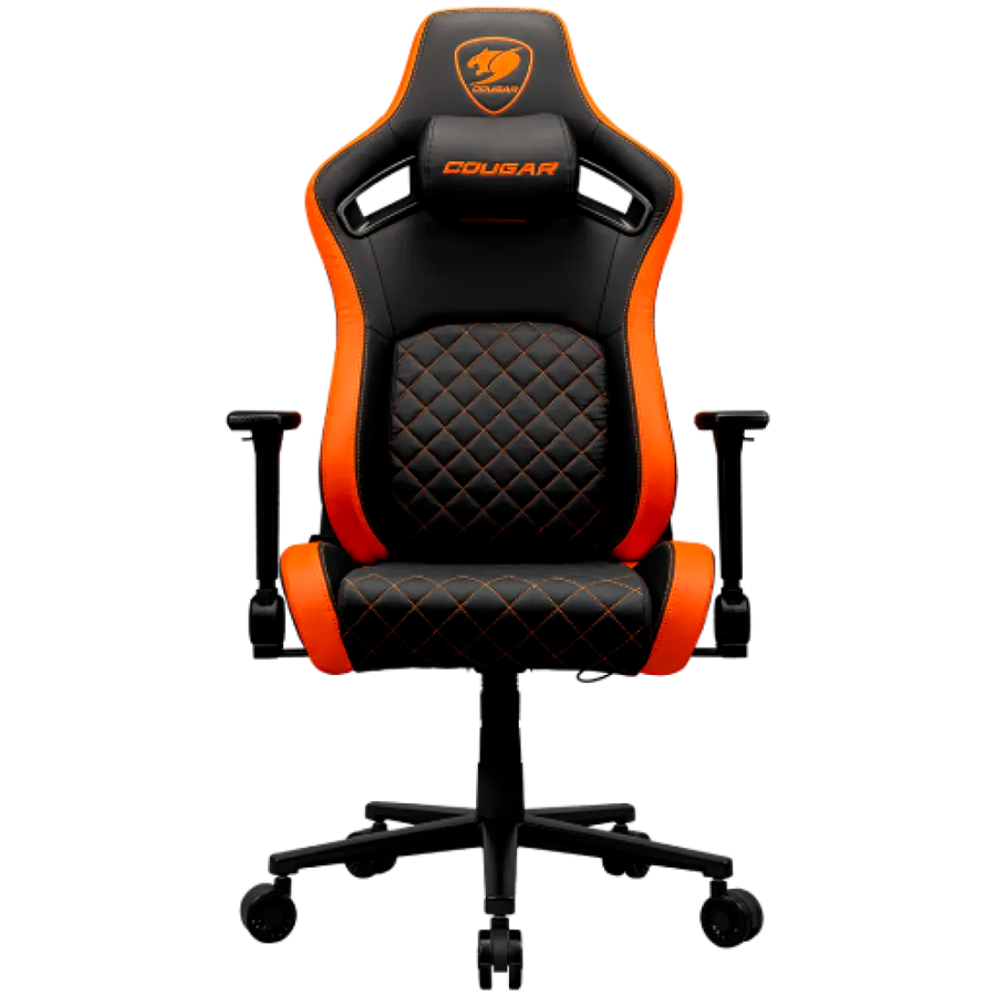 Геймърски стол COUGAR DEFENSOR F, Woven Fabric, 4D регулируеми подлакътници, Lumbar Arch, Black/Orange - CGR-DFF - 2