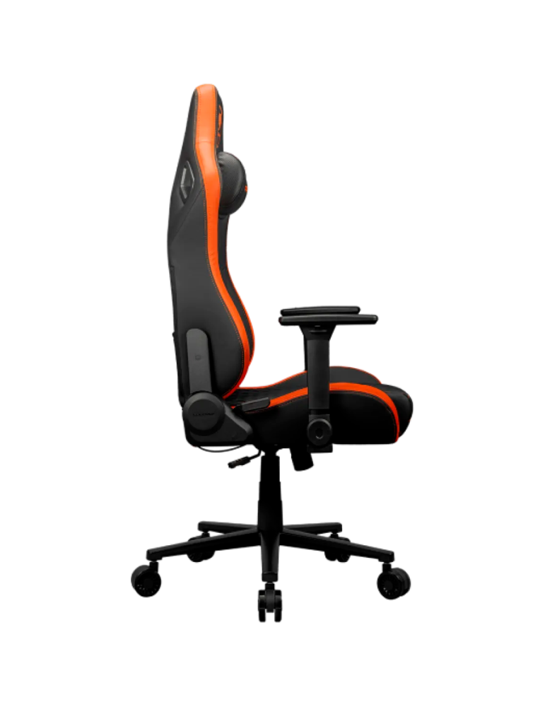 Геймърски стол COUGAR DEFENSOR F, Woven Fabric, 4D регулируеми подлакътници, Lumbar Arch, Black/Orange - CGR-DFF - 4