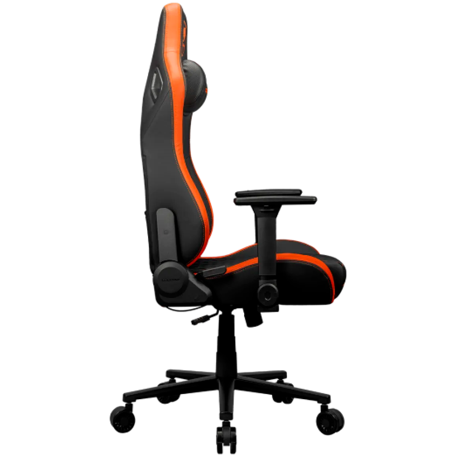 Геймърски стол COUGAR DEFENSOR F, Woven Fabric, 4D регулируеми подлакътници, Lumbar Arch, Black/Orange - CGR-DFF - 4