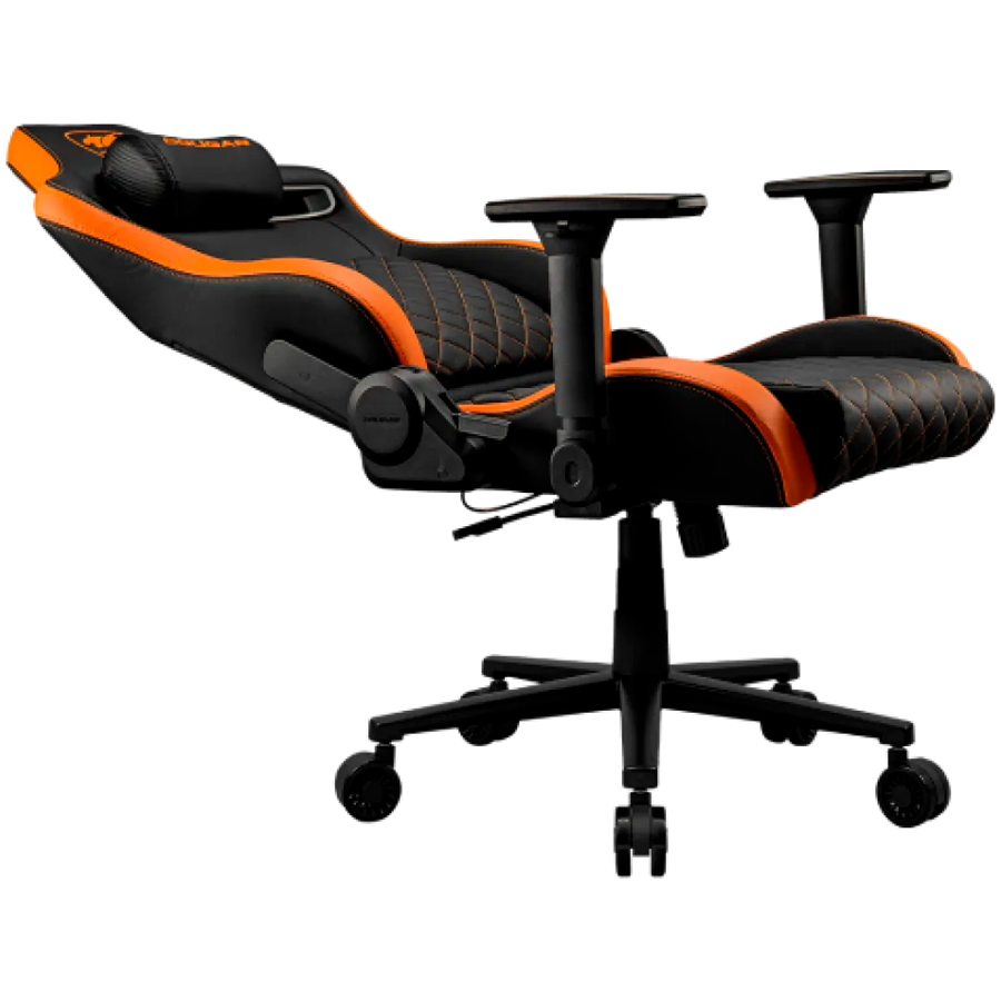 Геймърски стол COUGAR DEFENSOR F, Woven Fabric, 4D регулируеми подлакътници, Lumbar Arch, Black/Orange - CGR-DFF - 6