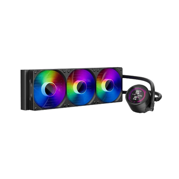 Водно охлаждане за процесор 1stPlayer Thunderstorm TS4 360, 360mm 3x120mm, медна глава, 300W, aRGB Digital Display - TS4-360-BK - 4