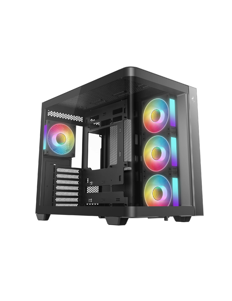 Кутия за компютър DeepCool CG530U, ATX/mATX/Mini-ITX, 4x120mm ARGB вентилатори, Tempered Glass, 7 слота разширение - R-CG530U-BKAGA4-G - 1