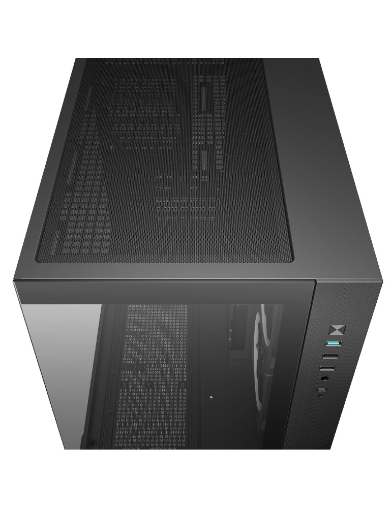 Кутия за компютър DeepCool CG330 3F, mATX Mini Tower, Tempered Glass, 3x 120mm ARGB вентилатора - R-CG330-BKNGM3-G - 7