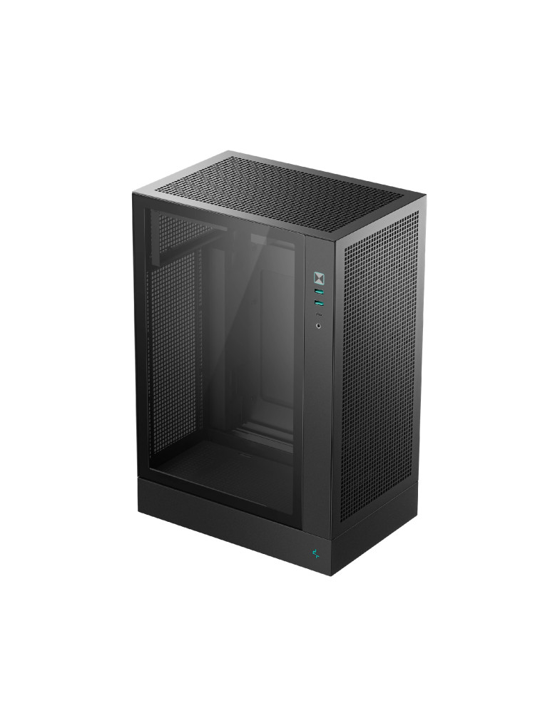 Кутия за компютър DeepCool CH170 PLUS, Mini Tower mATX, Tempered Glass, 290x195x424.5mm - R-CH170-BKNGM0-G - 1
