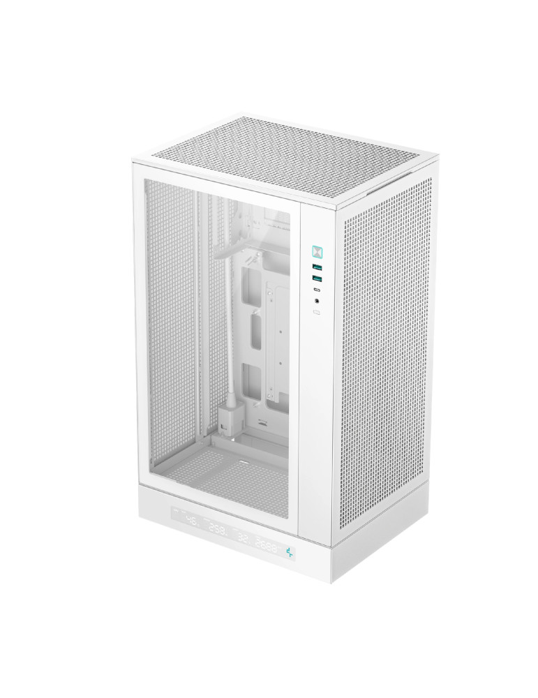 Кутия за компютър DeepCool CH270 DIGITAL WH, Mini Tower mATX, Tempered glass, Бял - R-CH270-WHNDM0-G-1 - 1