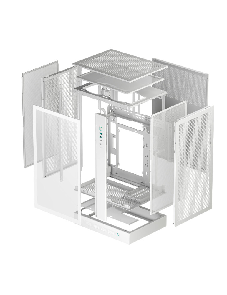 Кутия за компютър DeepCool CH270 DIGITAL WH, Mini Tower mATX, Tempered glass, Бял - R-CH270-WHNDM0-G-1 - 10