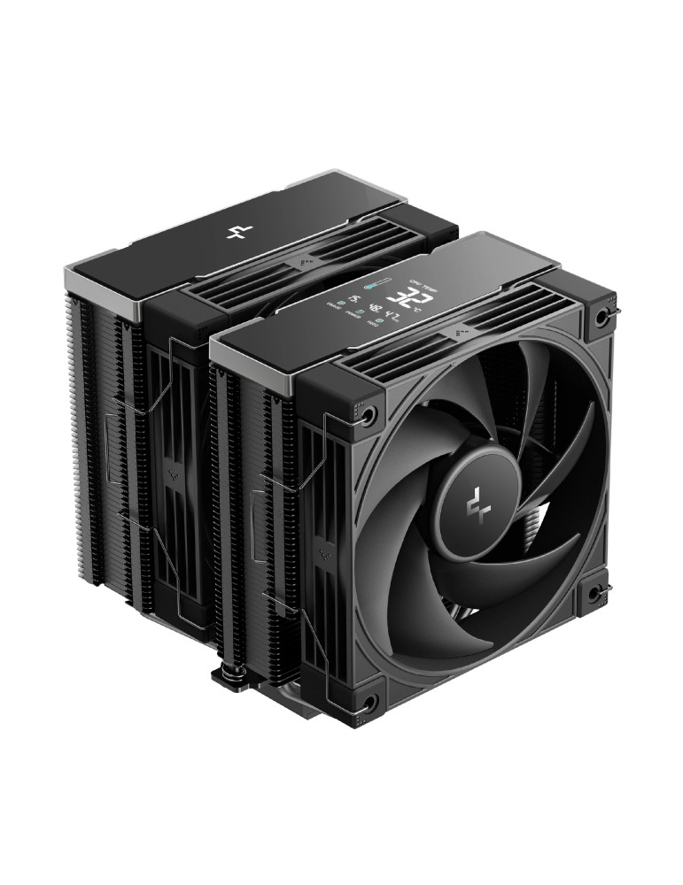 Охладител за процесор DeepCool AK620 G2 DIGITAL NYX, 120x120x25mm, 2x вентилатора, LGA1150/1151/1155/1156/1200/1700/1851/AM4/AM5, 115.52 CFM, 28.87dBA - R-AK620G2-BKNNMN-GJD-1 - 1