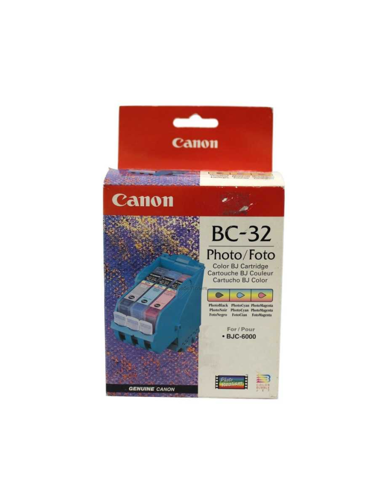 Консуматив за мастиленоструен печат Canon BC-32 Photo, черен, циан, магента, 6000 страници - BC-32 PHOTO - 1