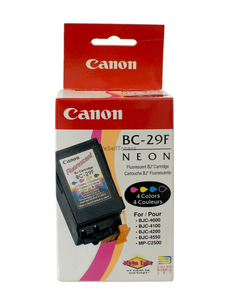 Мастилена касета CANON BC-29 Fluorescent, 100ml, оранжева/червена/жълта - BC-29 FLUORISENT - 1