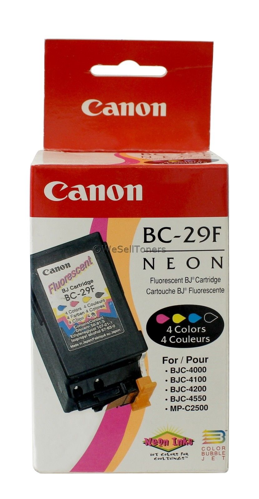 Мастилена касета CANON BC-29 Fluorescent, 100ml, оранжева/червена/жълта - BC-29 FLUORISENT - 1