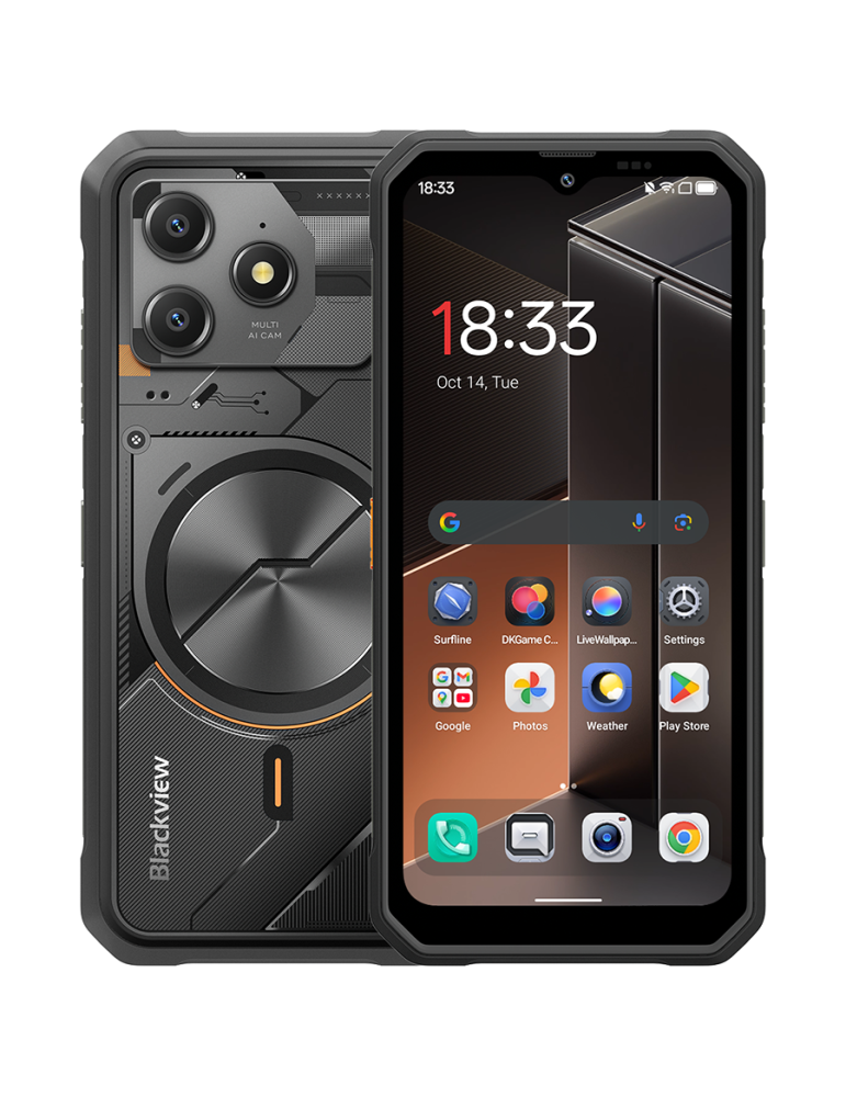 Смартфон Blackview FORT 100, 6.56" IPS 1612x720 90Hz, Mediatek Helio G81, 8GB RAM, 128GB, Android 16 - BVFORT100_B_EU - 1