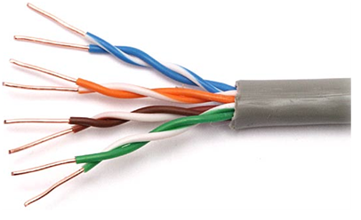 Мрежов кабел UTP CAT5E 305m, Bare Copper, PE изолация, FR PVC jacket - 2