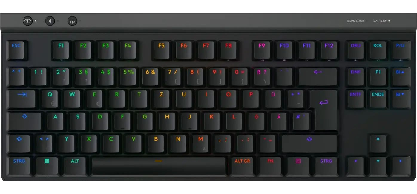Bluetooth механична клавиатура Logitech G515 Lightspeed TKL, Безжична, 2.4GHz/BT, RGB подсветка, Механична - 920-014074 - 1