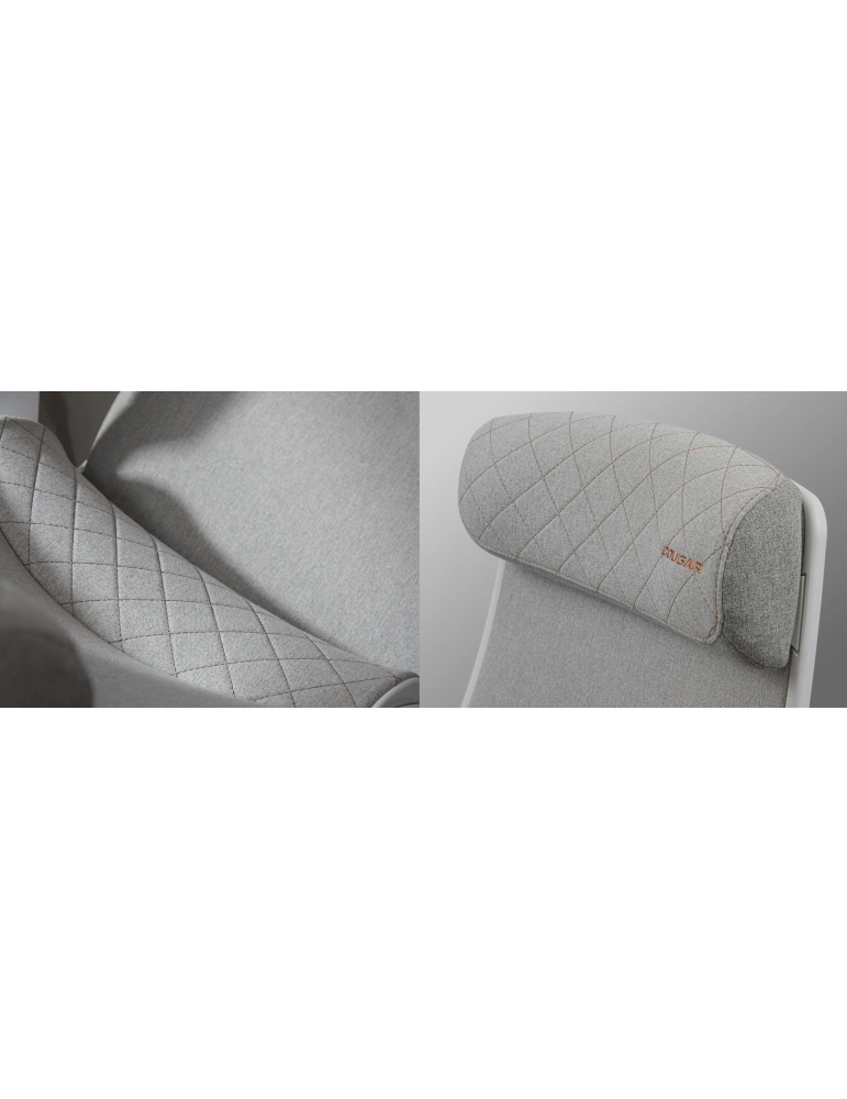 Геймърски стол COUGAR Stryder White, тъканина, регулируема височина 470-570mm, поддържа до 120kg - CGR-STD-ASW - 2