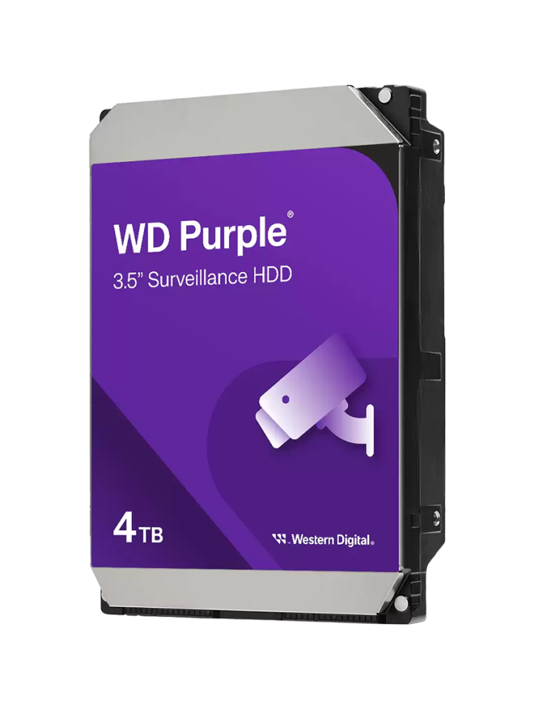 Вътрешен диск WD Purple 4TB, 3.5" SATA 6Gbps 128MB 5400rpm - WD40PURZ - 1