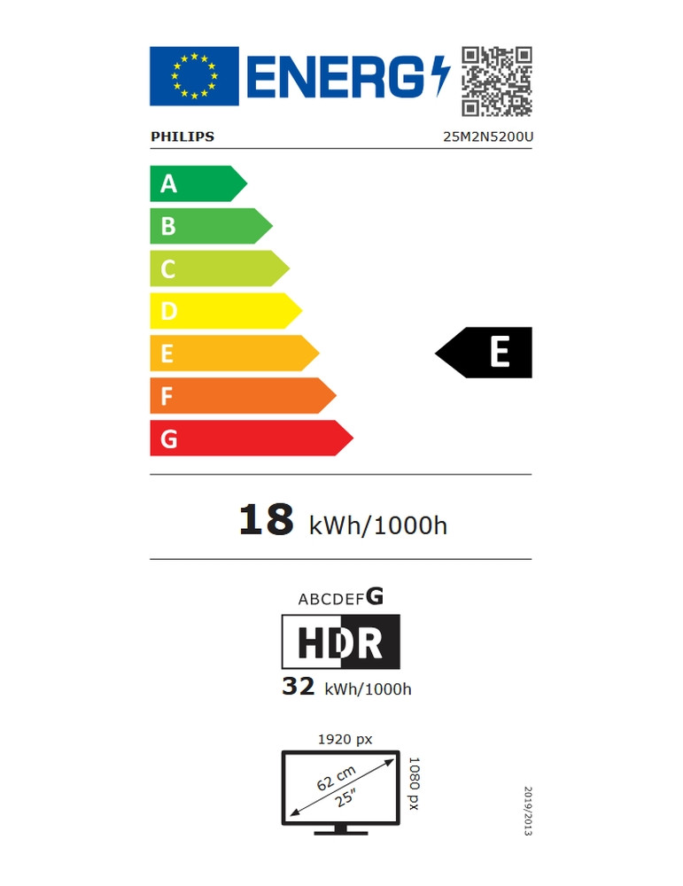 Монитор Philips Evnia 25M2N5200U, 24.5" IPS 1920x1080 240Hz, 1ms GtG, 400cd/m², Adaptive Sync - 25M2N5200U/00 - 7