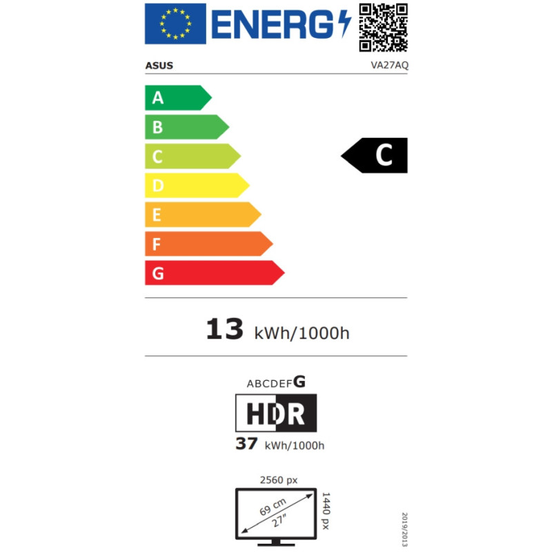Монитор ASUS VA27AQ, 27" IPS 2560x1440, 75Hz, 1ms MPRT - 90LM06G1-B01171 - 9