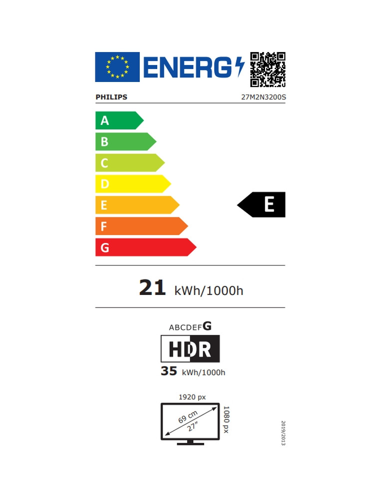 Монитор Philips Evnia 27M2N3200S, 27" IPS 1920x1080 180Hz, 1ms GtG, 300cd/m², Adaptive Sync - 27M2N3200S/00 - 7