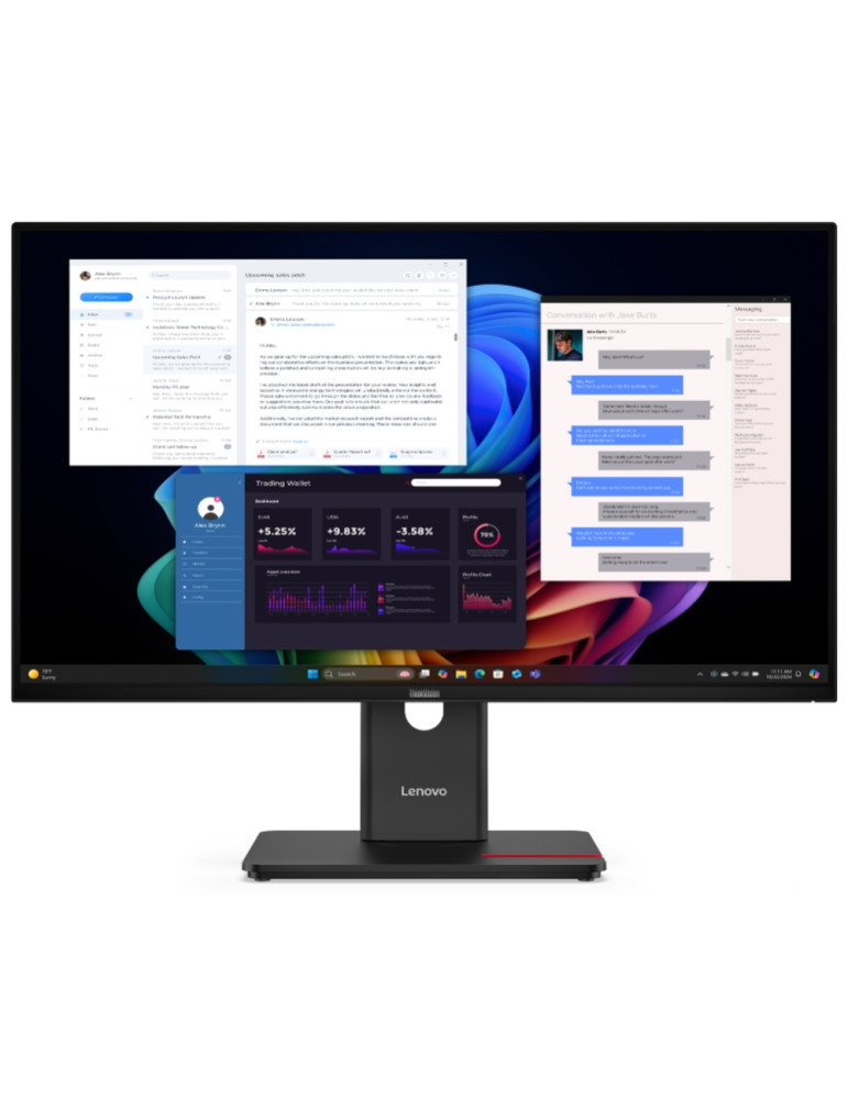Монитор Lenovo ThinkVision T27ud-40, 27" IPS 3840x2160, 60Hz, 4ms - 64AFGAT2EU - 1