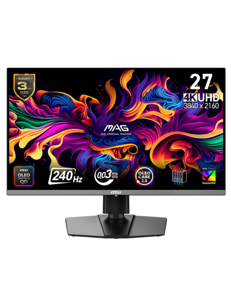 Монитор MSI MAG 272UP QD-OLED X24, 27" QD-OLED 3840x2160, 0.03ms 240Hz, G-SYNC - 9S6-3CD79A-024 - 1