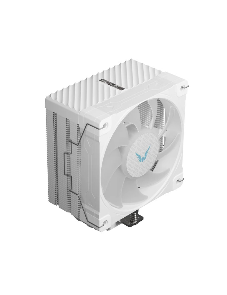 Охладител за процесор VALKYRIE Surge SL125 White, 120mm, 1x A-RGB вентилатор, 800-2150 RPM, съвместимост AM5/AM4/LGA1851/LGA1700/LGA1200/LGA1151 - VK-SUR125W - 2