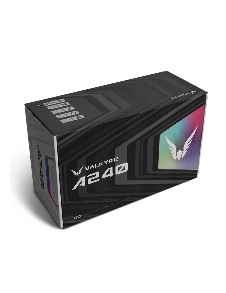 Водно охлаждане за процесор VALKYRIE A240, 240mm, 2x120mm вентилатора, LGA115x/1851/1700/2011/2066/AM4/AM5, ARGB - VK-AIOA240B - 3