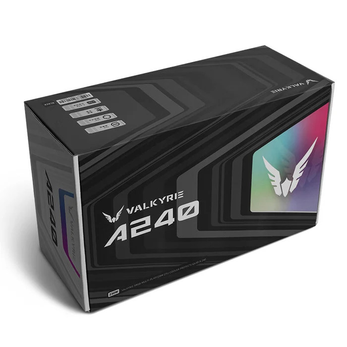 Водно охлаждане за процесор VALKYRIE A240, 240mm, 2x120mm вентилатора, LGA115x/1851/1700/2011/2066/AM4/AM5, ARGB - VK-AIOA240B - 3