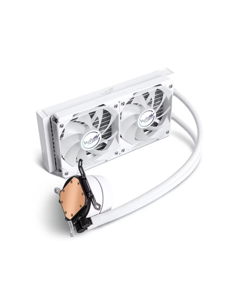 Водно охлаждане за процесор VALKYRIE A240 White, Течно охлаждане, 2x120mm вентилатора, 800-2300 RPM помпа, ARGB LED, Intel/AMD съвместима - VK-AIOA240W - 4