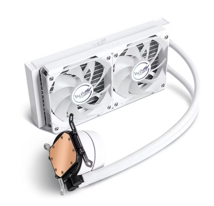 Водно охлаждане за процесор VALKYRIE A240 White, Течно охлаждане, 2x120mm вентилатора, 800-2300 RPM помпа, ARGB LED, Intel/AMD съвместима - VK-AIOA240W - 4