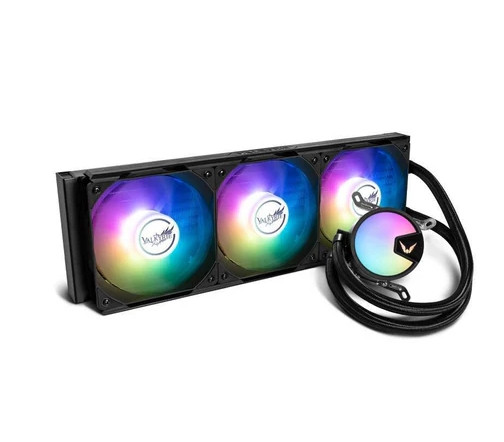 Водно охлаждане за процесор VALKYRIE A360, Liquid cooling 360mm, 3x120mm вентилатора, ARGB, съвместимост Intel/AMD - VK-AIOA360B - 1