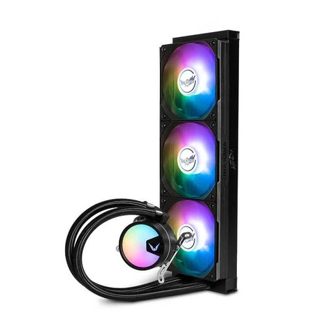Водно охлаждане за процесор VALKYRIE A360, Liquid cooling 360mm, 3x120mm вентилатора, ARGB, съвместимост Intel/AMD - VK-AIOA360B - 2